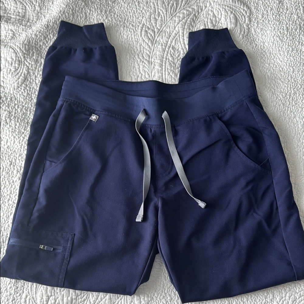 Navy Jogger Pants with Drawstring
